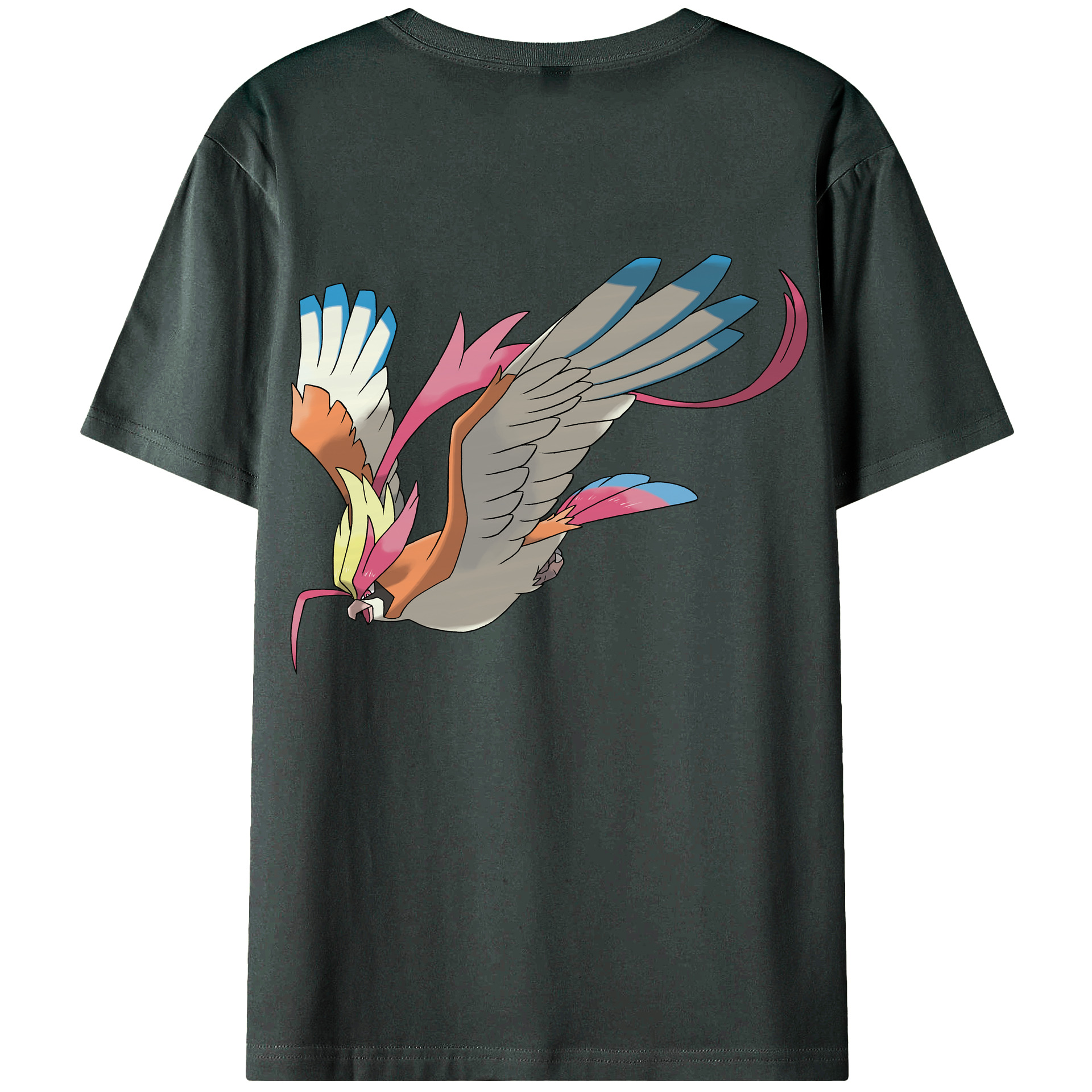 （画像用） ポケットモンスター Pokémon 綿100％ メンズ半袖Tシャツ（バックプリント） 通気性